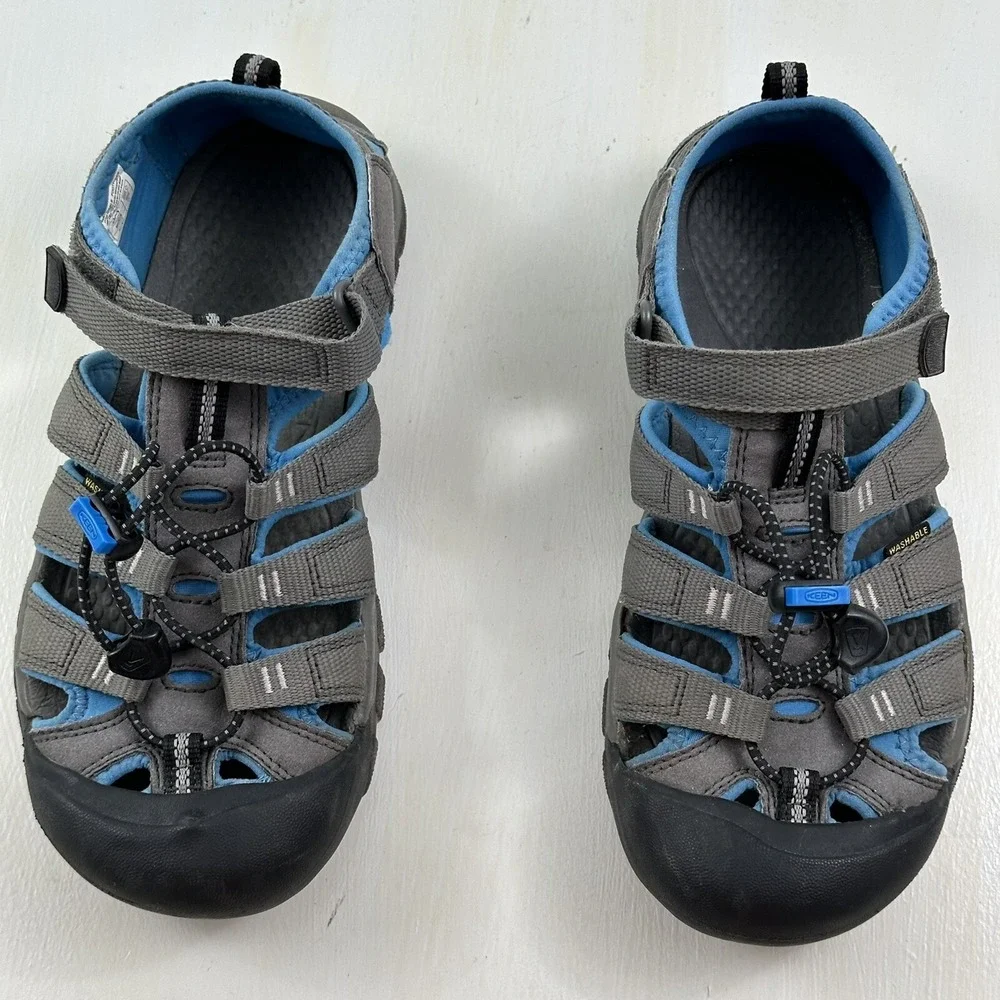 Keen Newport H2 Men's‎ 6 Grey Blue Hiking Closed Toe Water Sandals Shoes
